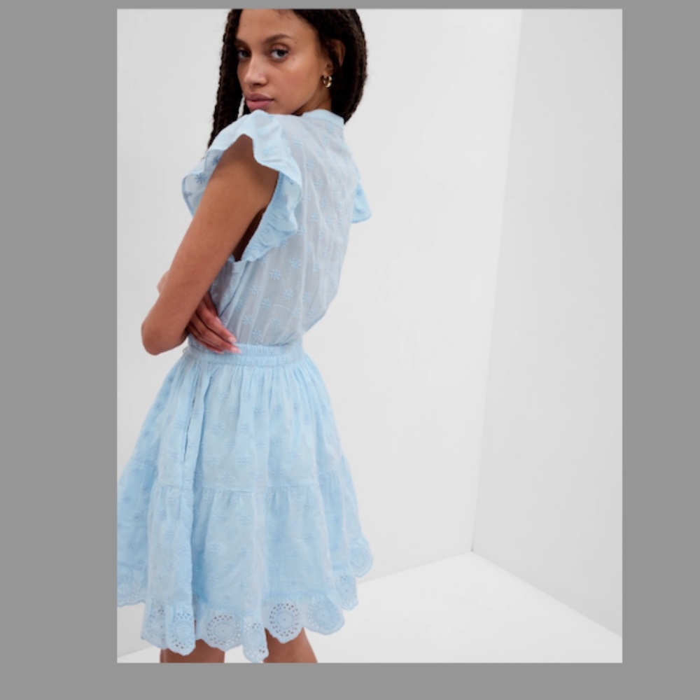 Gap Flutter Sleeve Lace Mini Dress XL